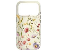 Carcasa para iPhone 17 Pro Wildflower Meadow Botanical Illustration, Vintage Floral Na
