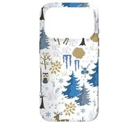 Carcasa para iPhone 17 Pro Winter Forest Christmas Holidays Snow Season Owl Reindeer