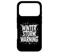 Carcasa para iPhone 17 Pro Winter Storm Warning Alerta de meteorólogo meteorológico -