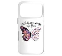 Carcasa para iPhone 17 Pro with Brave Wings She Flies Butterfly Sign with Brave Wings