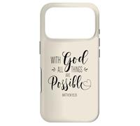 Carcasa para iPhone 17 Pro with God All Things Are Possible Bible Verse Faith Women