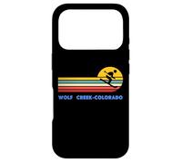Carcasa para iPhone 17 Pro Wolf Cr olorado Esquí Esquiador Esquí Retro Atardecer Vintage