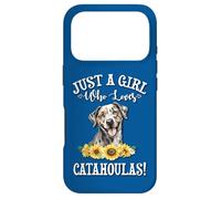 Carcasa para iPhone 17 Pro Womens Flowers Just A Girl Who Loves Catahoula Leopard Dogs