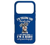 Carcasa para iPhone 17 Pro Womens Funny Mom Says I'm A Baby Miniature Schnauzer Lover