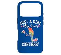 Carcasa para iPhone 17 Pro Womens Funny Watercolor Girl Who Loves Sun Conures Lover