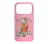Carcasa para iPhone 17 Pro Womens Girls I'm Having A Meltdown Ice Cream Capybara Lover