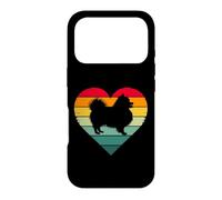 Carcasa para iPhone 17 Pro Womens Girls Kid Retro Vintage Sunset Heart Pomeranian Lover