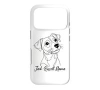 Carcasa para iPhone 17 Pro Womens Girls Minimalist Line Art Jack Russell Terrier Mama
