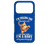 Carcasa para iPhone 17 Pro Womens Girls Mom Says I'm A Baby Orange Tabby Cat Lover