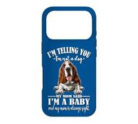 Carcasa para iPhone 17 Pro Womens Girls Not A Dog I'm A Baby Mom Basset Hound Lover