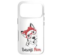 Carcasa para iPhone 17 Pro Womens Girls Red Glasses Hipster Mama Lover Basenji Mom