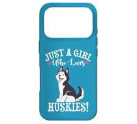 Carcasa para iPhone 17 Pro Womens Just A Girl Who Loves Siberian Husky Dog Lover