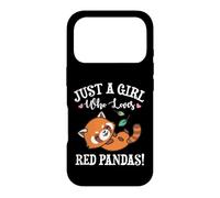 Carcasa para iPhone 17 Pro Womens Kawaii Cartoon Just A Girl Who Loves Red Pandas Lover