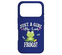 Carcasa para iPhone 17 Pro Womens Kids Cartoon Kawaii Just A Girl Who Loves Frogs Lover
