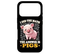 Carcasa para iPhone 17 Pro Womens Kids I Did The Math Answer Is Pigs Lover