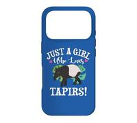 Carcasa para iPhone 17 Pro Womens Kids Just A Girl Who Loves Tapirs Lover
