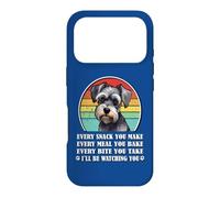 Carcasa para iPhone 17 Pro Womens Retro Vintage Every Snack Miniature Schnauzer Lover