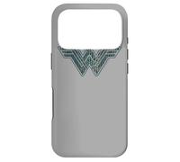 Carcasa para iPhone 17 Pro Wonder Woman Movie Blue and Gold Geometric Pattern Logo
