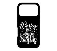 Carcasa para iPhone 17 Pro Worry Ends Where Faith Begins