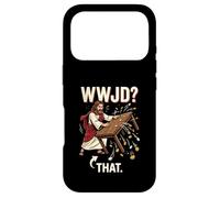 Carcasa para iPhone 17 Pro WWJD Probablemente Flip Tables Humor Cristiano
