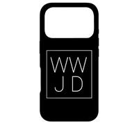 Carcasa para iPhone 17 Pro WWJD What Would Jesus Do Christian Trendy