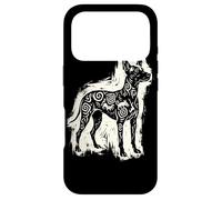 Carcasa para iPhone 17 Pro Xoloitzcuintli Perro Mexicano Sin Pelo Azteca Xolo Linocut