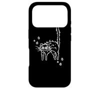 Carcasa para iPhone 17 Pro Y2K 90s Scary Tomcat Cat Pussycat está asustado bajo Estrellado
