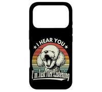 Carcasa para iPhone 17 Pro Yawn Bichon Frise Te escucho, no voy a Escuchar Sunset Retro