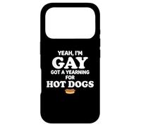 Carcasa para iPhone 17 Pro Yeah I'm Gay Got A Yearning for Hot Dogs Funny Meme LGBTQ