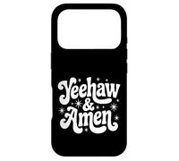 Carcasa para iPhone 17 Pro Yeehaw y Amen Chica Cristiana del Sur Religiosa