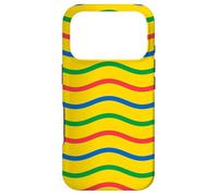 Carcasa para iPhone 17 Pro Yellow Blue Green Red Wavy Mauritius Colorful Pattern