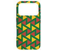 Carcasa para iPhone 17 Pro Yellow Green Red Lithuania Tricolor Zigzag Triangle Pattern