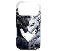 Carcasa para iPhone 17 Pro Yin Yang Black White Dragons