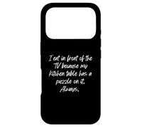 Carcasa para iPhone 17 Pro Yo como Delante de la televisión Porque me encantan los Rompecabezas