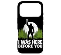 Carcasa para iPhone 17 Pro Yo estuve aquí Antes de ti Bigfoot Rock On Rock and Roll Forest