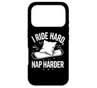 Carcasa para iPhone 17 Pro Yo Paseo Duro, Siesta más Duro Snowboard Humor