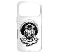 Carcasa para iPhone 17 Pro Yoga Astronauta Luna Creciente Ciencia Espacial Meditación Zen