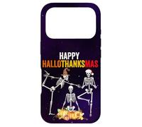 Carcasa para iPhone 17 Pro Yoga Esqueleto Halloween Acción de Gracias Navidad Hola Gracias