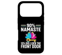 Carcasa para iPhone 17 Pro Yoga Humor 90% Namaste 10% Did I Lock The Door