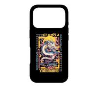 Carcasa para iPhone 17 Pro Yokohama City Synthwave 80s Dragón Asiático Vaporwave