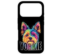 Carcasa para iPhone 17 Pro Yorkshire Terrier Cara De Perro Colorido Yorkie Hombres Mujeres Negro