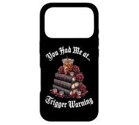 Carcasa para iPhone 17 Pro You Had Me at Trigger Warning Dark Romance Spicy Book Coffee