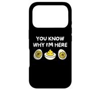 Carcasa para iPhone 17 Pro You Know Why I'm Here Funny Foodie Deviled Eggs Men Women
