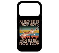 Carcasa para iPhone 17 Pro You Mess with The Meow You Get The Peow Funny Cat with Gun