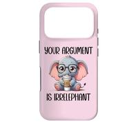 Carcasa para iPhone 17 Pro Your Argument is Irrelephant Coffee Cup Elephant Funny Work