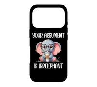 Carcasa para iPhone 17 Pro Your Argument is Irrelephant Coffee Cup Funny Elephant Women
