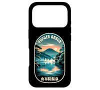 Carcasa para iPhone 17 Pro Yufuin Onsen Japón Hot Spring Lake Japanese Kanji Souvenir