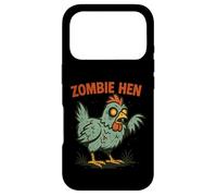 Carcasa para iPhone 17 Pro Zombie Hen Funny Chicken Halloween Design