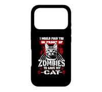 Carcasa para iPhone 17 Pro Zombies To Save My Cat Kitty Funny Halloween Cats Lovers