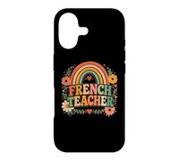 Carcasa para iPhone 17 Profesor de Francés Retro Rainbow Idioma Educador Diseño